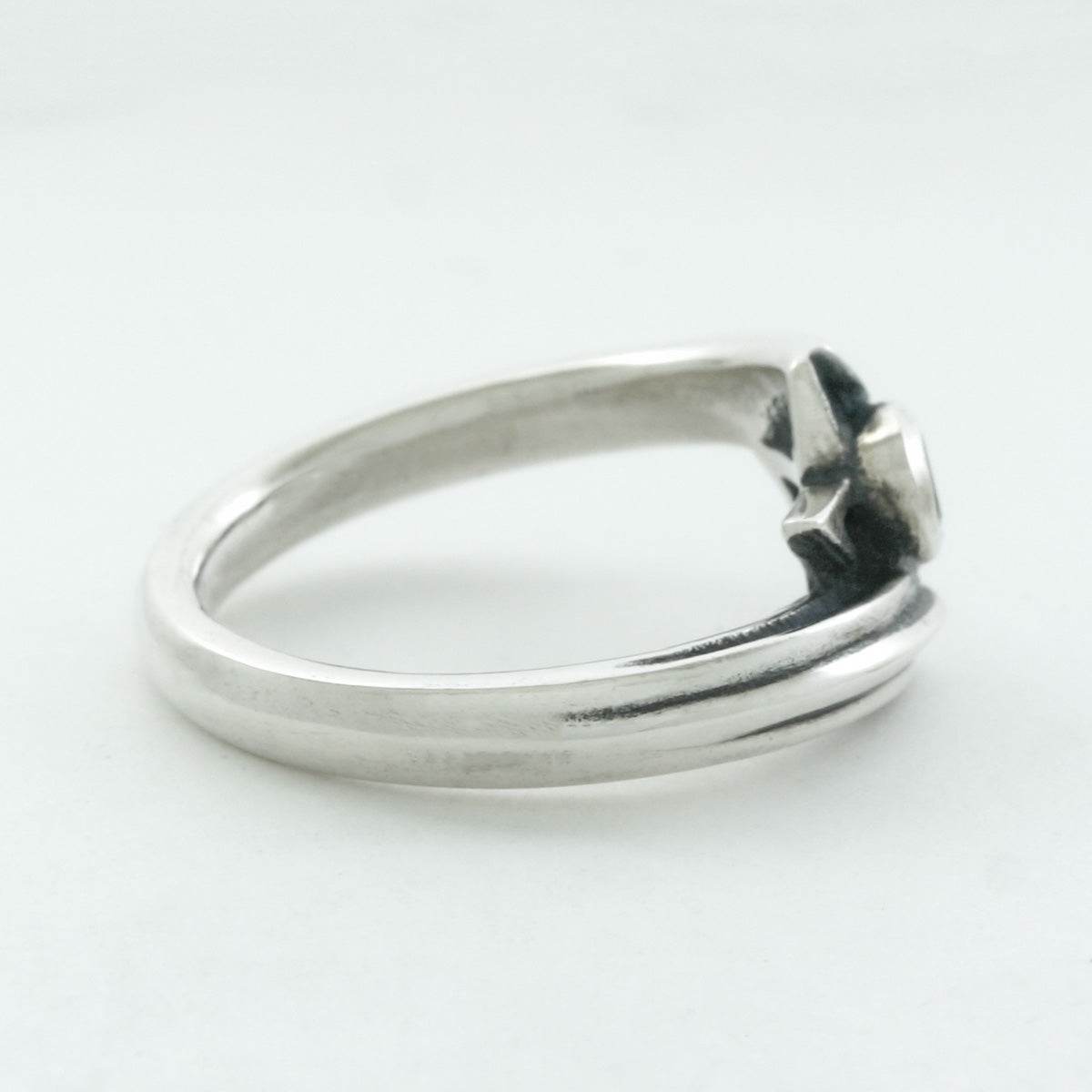 Rock and Justice EDEN - Shining Star Ring CZ/BK - EDEN ROCK STORE