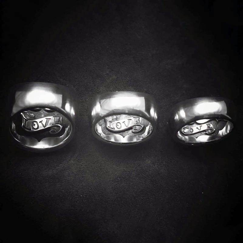 R.A.W(Rat Another World) - Domed Ring -Narrow- / LOVE - EDEN ROCK STORE