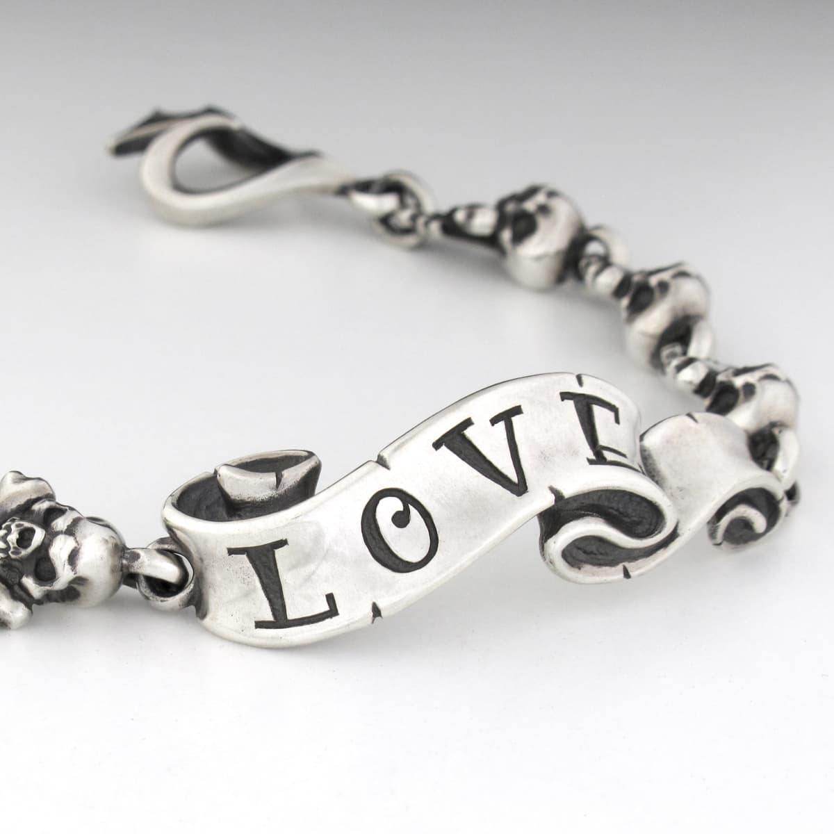RAT RACE - Message On Ribbon Cross Bone Bracelet / LOVE - EDEN ROCK STORE