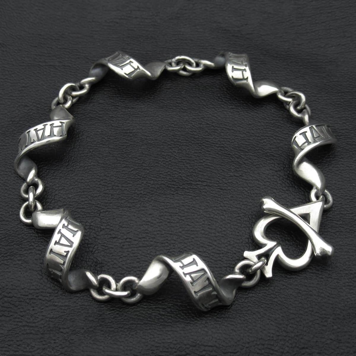 RAT RACE - Flutter Ribbon Bracelet S / HATE - EDEN ROCK STORE