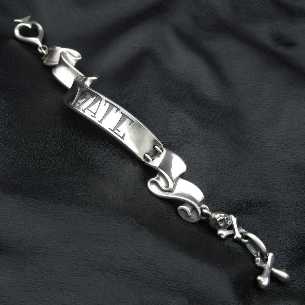 RAT RACE - Separated Ribbon Bracelet S / HATE - EDEN ROCK STORE