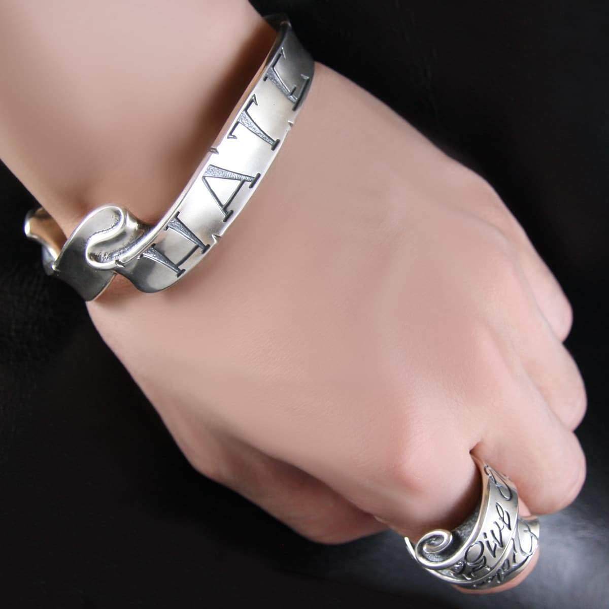 RAT RACE - Message On Ribbon Bangle HATE L - EDEN ROCK STORE