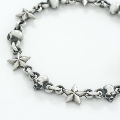 Tiny Star & Skull Bracelet (Side)