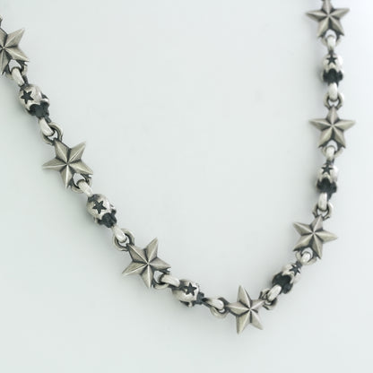 Tiny Star and Skull Necklace 50cm