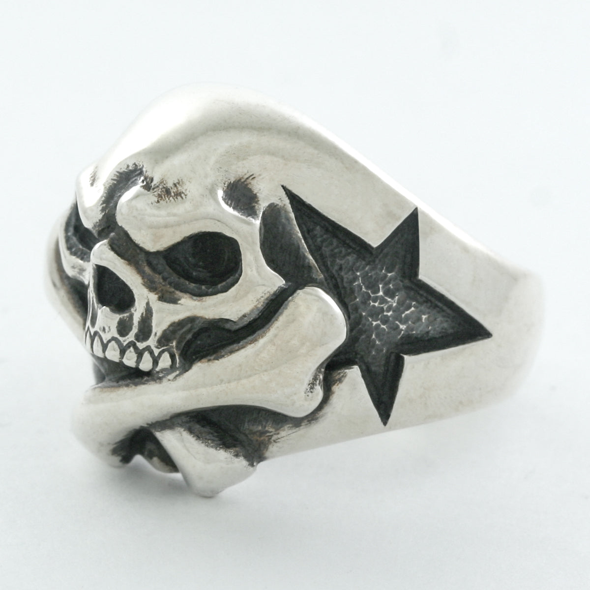 Cross Bone Skull Ring